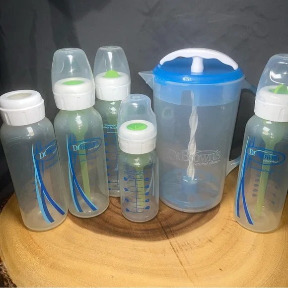 Dr. Brown's Baby Bottle Set with Blue Accents - Picture 1 of 6